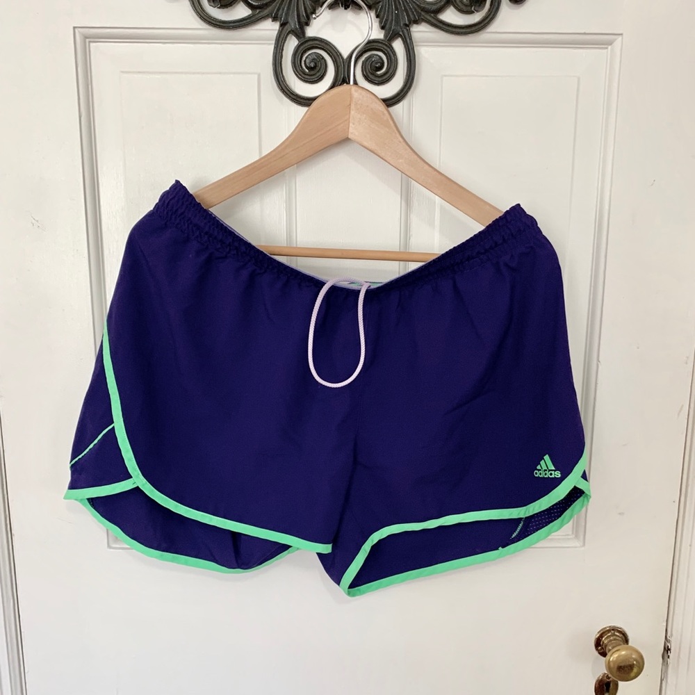 Adidas neon running shorts
